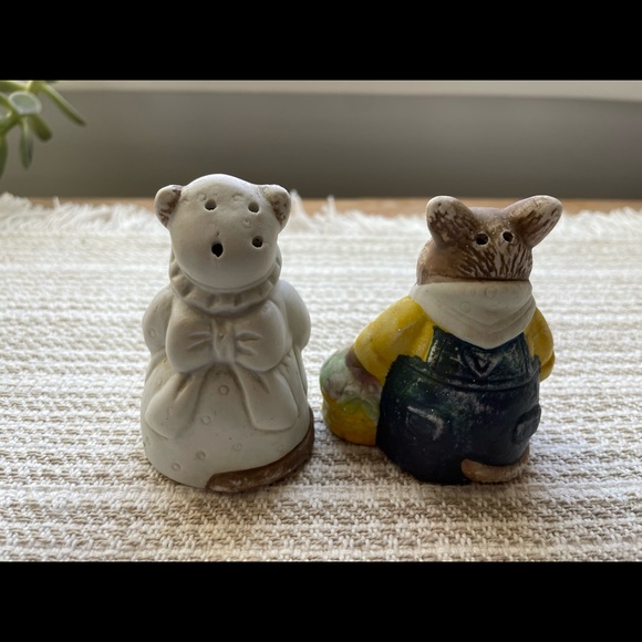 Vintage boy and girl mice salt and pepper set - Picture 2 of 3